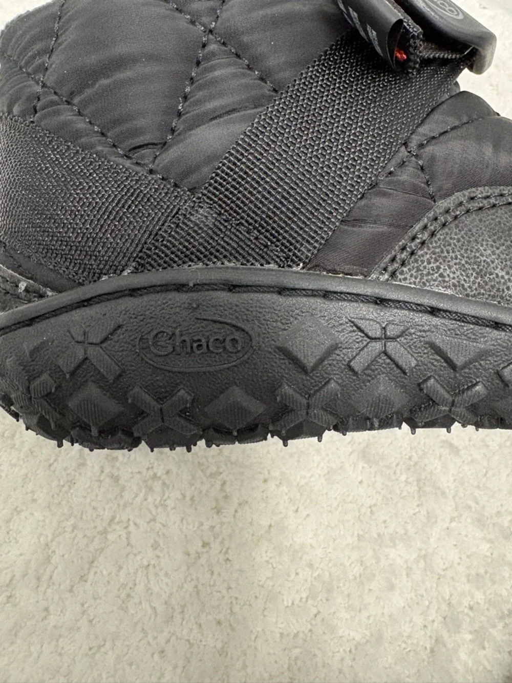 Chaco Ramble Black Puff Cinch Kids Shoes Slipper Bootie Size One NWT
